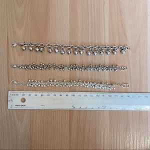 Silver bells bracelets bundle